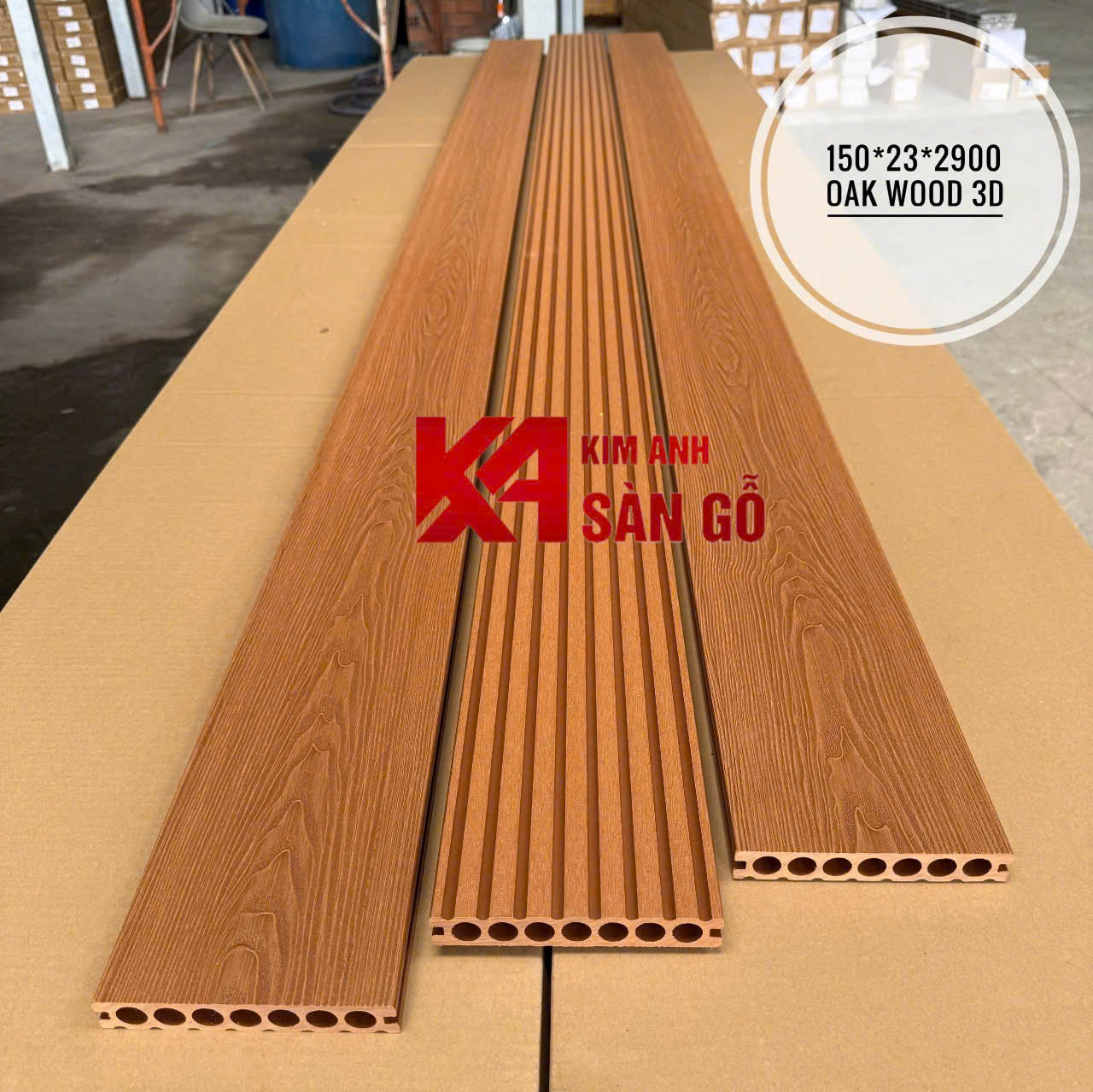 Sàn Gỗ Nhựa Lỗ Tròn OAK HK-01 23mm